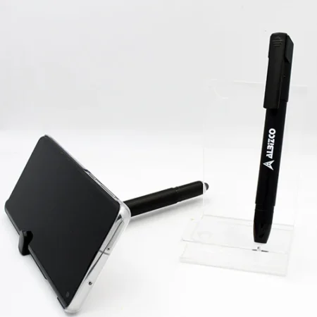 Corporate Giftology Black LED Pen + Mobile Stand